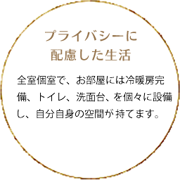 プライバシーに配慮した生活